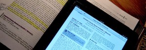 Digitales Lehrbuch auf dem iPad